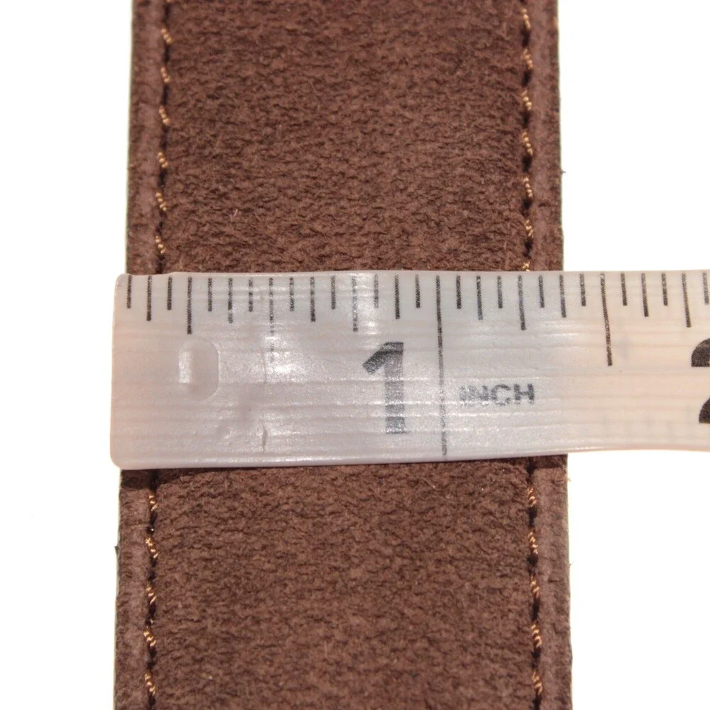 Di Bianco NWT Cut to Size Dress Belt In Solid Brown Suede Leather One Size